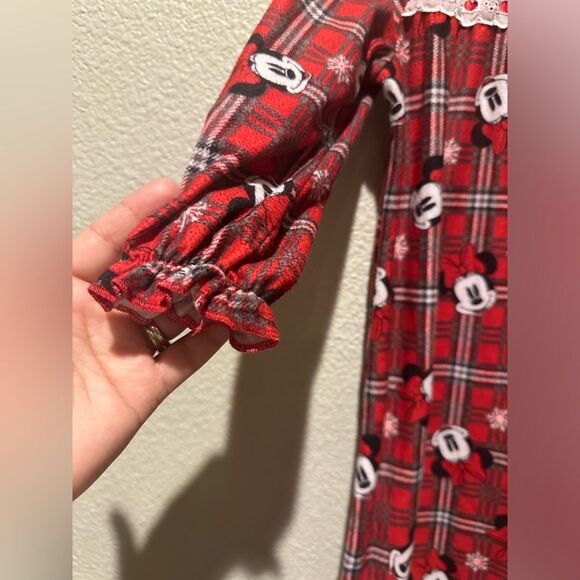 NWOT Disney Minnie Mouse Long  Christmas Nightgown Girl PJS Size 3T - Picture 6 of 10